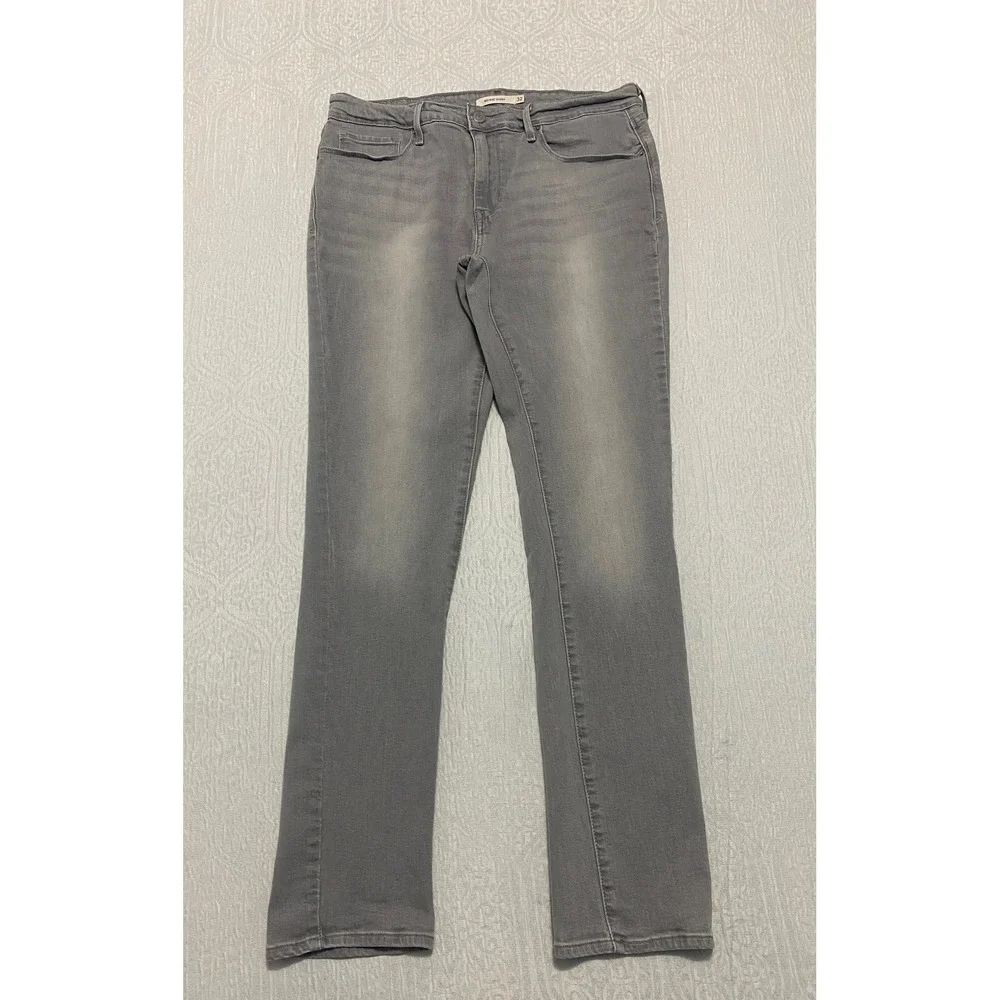 Levi's Mid Rise Skinny Women's Jeans Size 32 Gray Denim Comfort Stretch